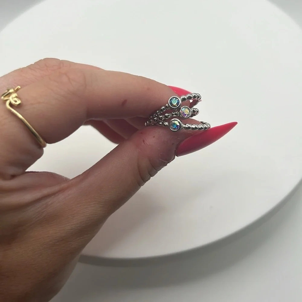 233. QUDO set of 3 stainless steel stackable rings